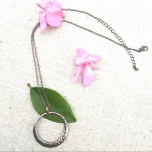 Target Gold Silver Circle Chain necklace Hoop